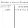 United States Navy - Literature Distribution