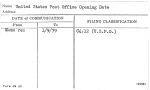 United States Post Office Opening Date