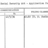 U.S. Social Security Act - Application for Account Number