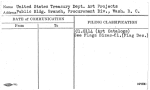 United Sates Treasury Dept. Art Projects