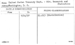 United States Treasury Dept. - Div. Research and Statistics