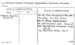 United States Treasury Department Internal Revenue