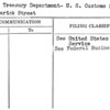 U.S. Treasury Department- U.S. Customs Service