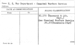U.S. War Department - Chemical Warfare Service