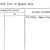 University Club of Speech Arts