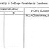 University & College Presidents Luncheon 1/21/39