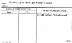 University of Michigan Women's Clubs