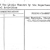 Use of The Little Theatre by the Department of Special Activites