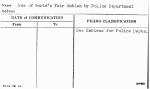 Use of World's Fair Emblem by Police Department