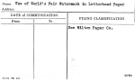 Use of World's Fair Watermark in Letterhead Paper
