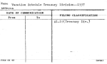 Vacation Schedule Treasury Division--1937