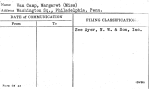 Van Camp, Margaret (Miss)