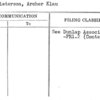 Van Pieterson, Archer Klau