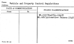 Vehicle and Property Control Regulations