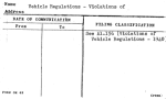 Vehicle Regulations - Violations of