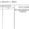 Verver, Marjorie L. (Miss)