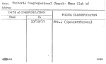 Victoria Congregational Church- Mens Club of