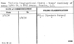 Victoria Congregational Church - Woman' Auxiliary of