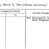 Vierow, Minnie B. (Mrs.) (Grand Secretary)