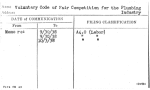 Voluntary Code of Fair Competition for the Plumbing Industry