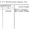 (The) W. & F. Manufacturing Company, Inc.