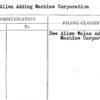 Wales, Allen Adding Machine Corporation