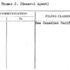 Wall, Thomas J. (General Agent)