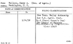 Wallace, Henry A. (Sec. of Agric.)