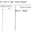 Wallace, John M. (Mrs. Glenn Walker)