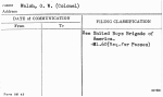 Walsh, O.W. (Colonel)