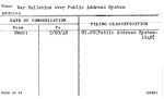 War Bulletins over Public Address System