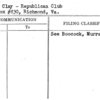 Ward, Clay - Republican Club