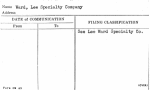 Ward, Lee Specialty Company
