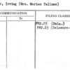 Warner, Irving (Mrs. Marian Tallman)