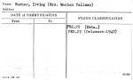 Warner, Irving (Mrs. Marian Tallman)