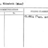Warren, Elizabeth (Miss)