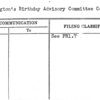 Washington's Birthday Advisory Committee Cooperation