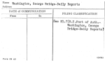 Washington, George Bridge-Daily Reports
