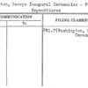Washington, George Inaugural Ceremonies - Forecast of Expenditures