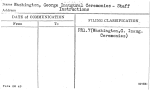 Washington, George Inaugural Ceremonies - Staff Instructions