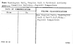 Washington Hall, Perylon Hall & National Advisory Committee Building--Payroll Comparison