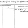 Washington Inaugural Journey of 1939-Tentative Schedule