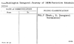 Washington Inaugural Journey of 1939-Tentative Schedule