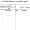 Water, Distribution of, to Participants