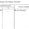 Water Supply and Sewage Disposal
