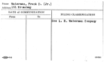 Waterman, Frank D. (Jr.)