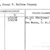 Webber, Joseph F. Uniform Company