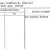 Webster, Clifford W. (Editor)