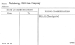 Weinberg, William Company