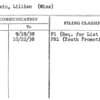 Weinstein, Lillian (Miss)